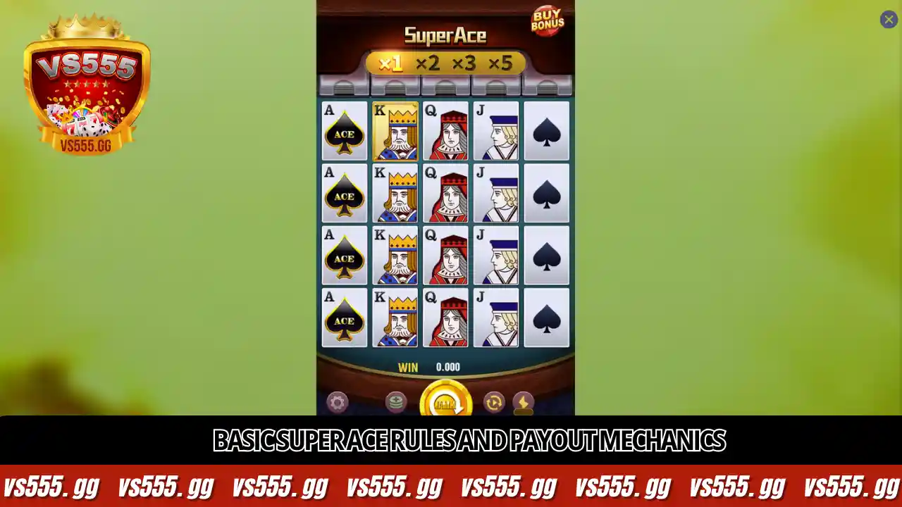 Basic Super Ace rules and payout mechanics