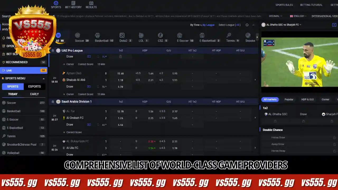 Comprehensive list of world-class game providers