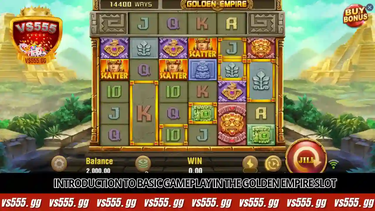 Introduction to basic gameplay in the Golden Empire Slot