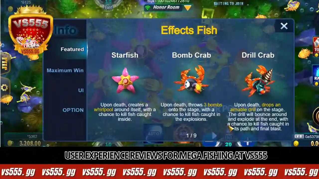 Win Big with Mega Fishing Secrets at VS555 8 User experience reviews for Mega Fishing at VS555