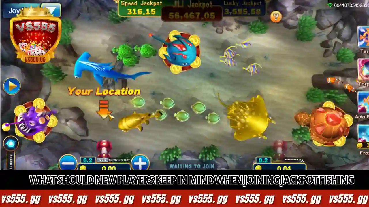 What should new players keep in mind when joining Jackpot Fishing at VS555